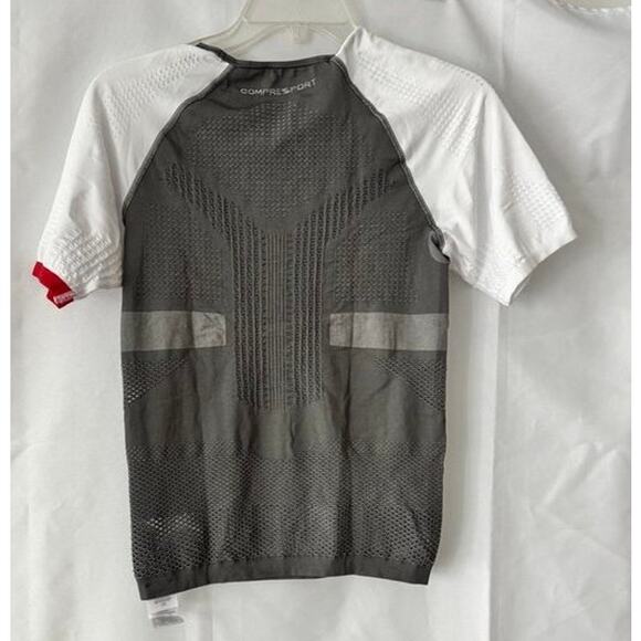 Compressport On/Off Ventilation Athletic Shirt Gray White Size Small XS - Picture 8 of 15